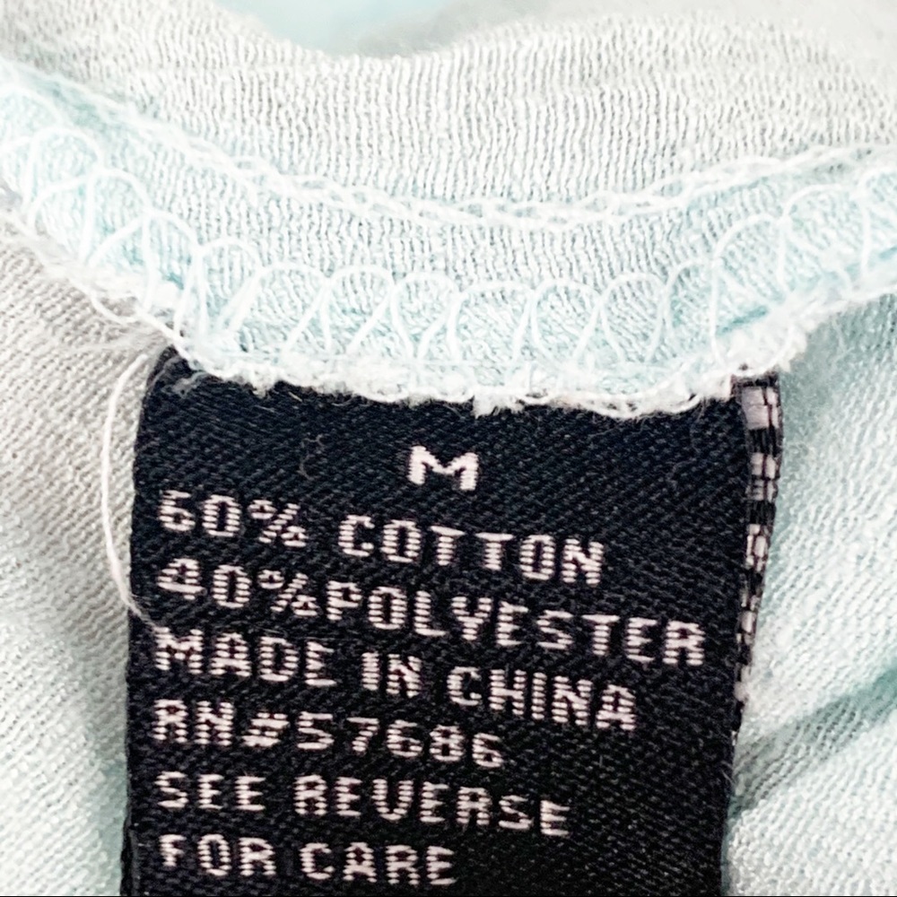 Light Blue Cold Shoulder Top - Picture 4 of 5